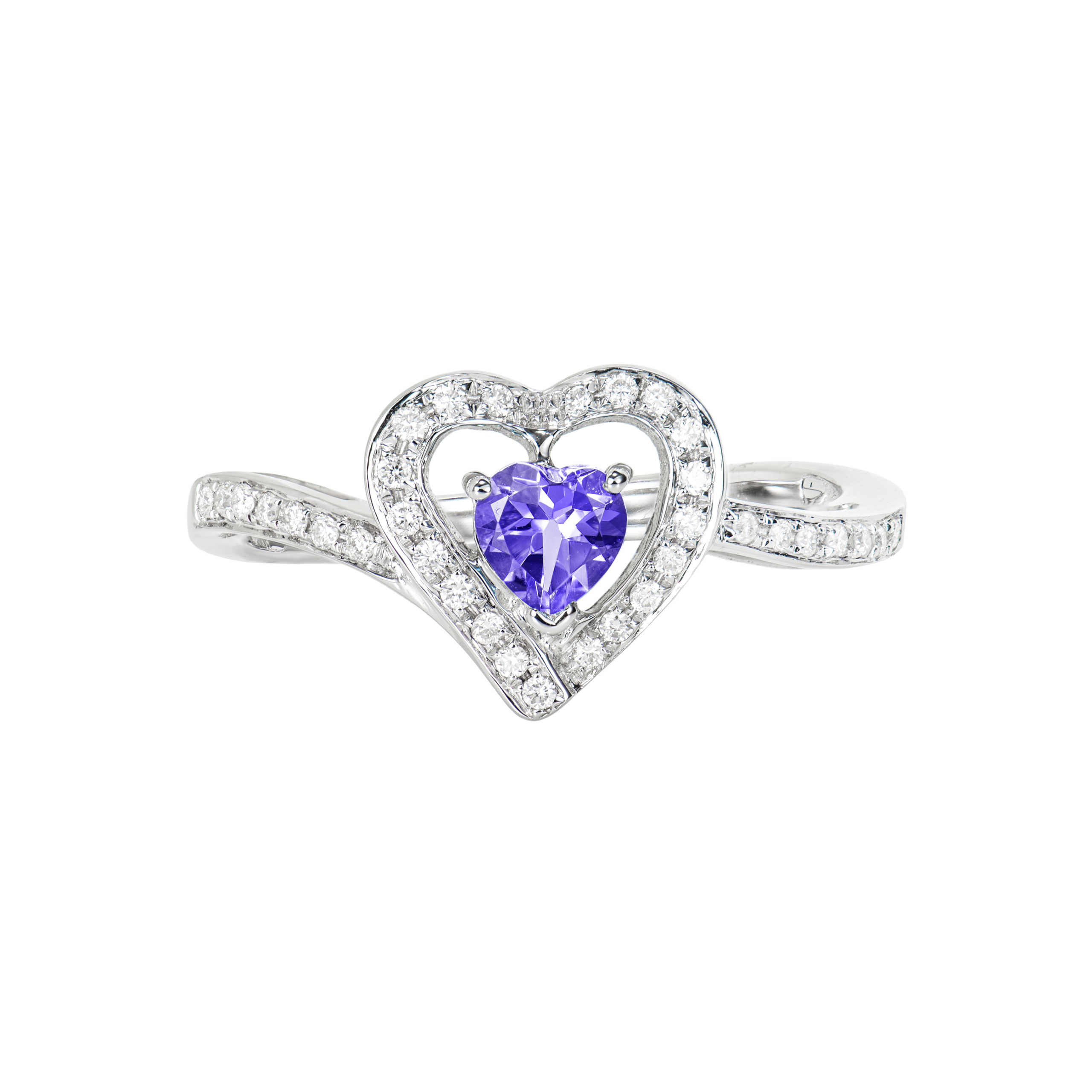 TANZANITE HEART RING