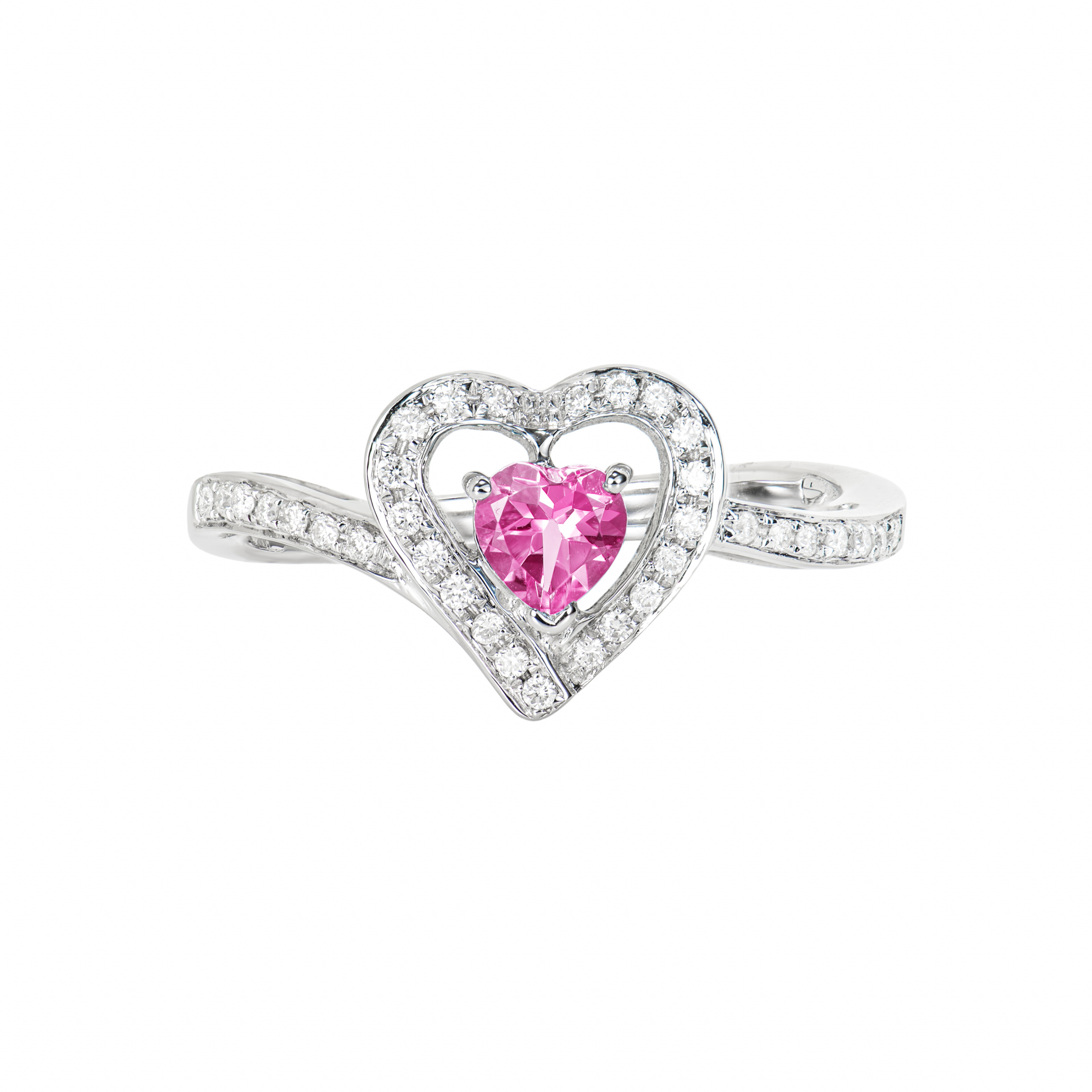 PINK SAPPHIRE HEART RING