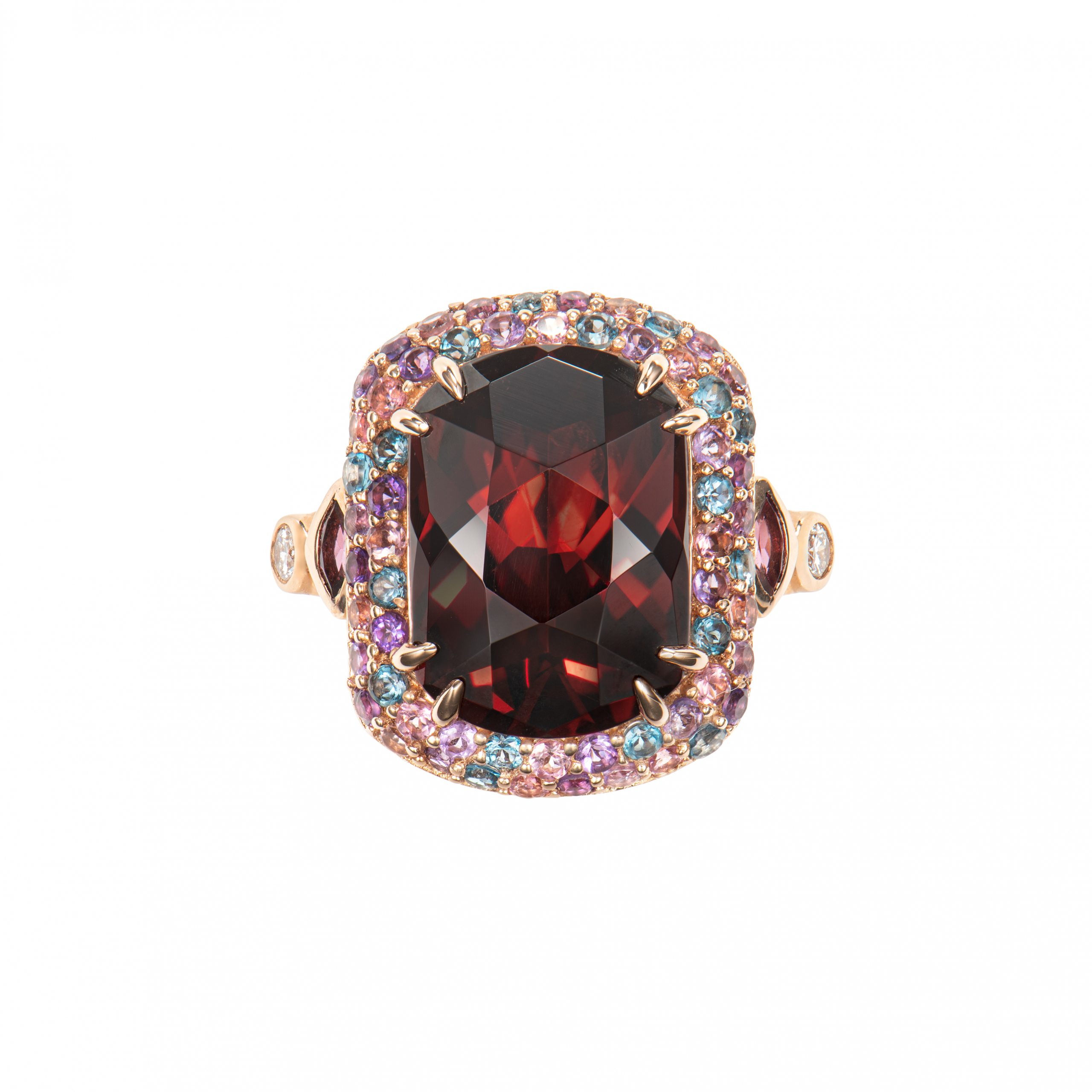 RED GARNET COCKTAIL RING