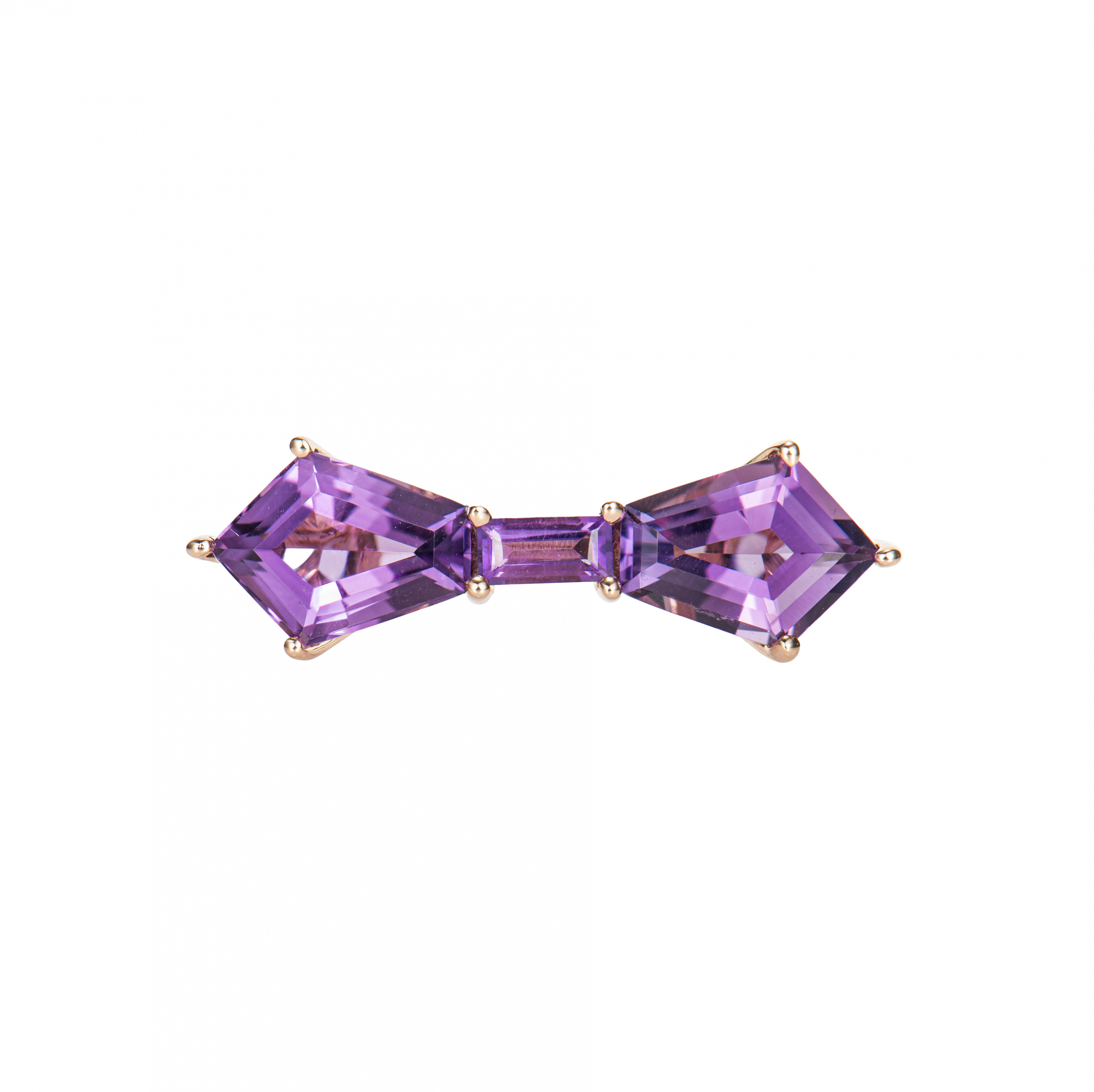 TRIPLE AMETHYST FANCY RING