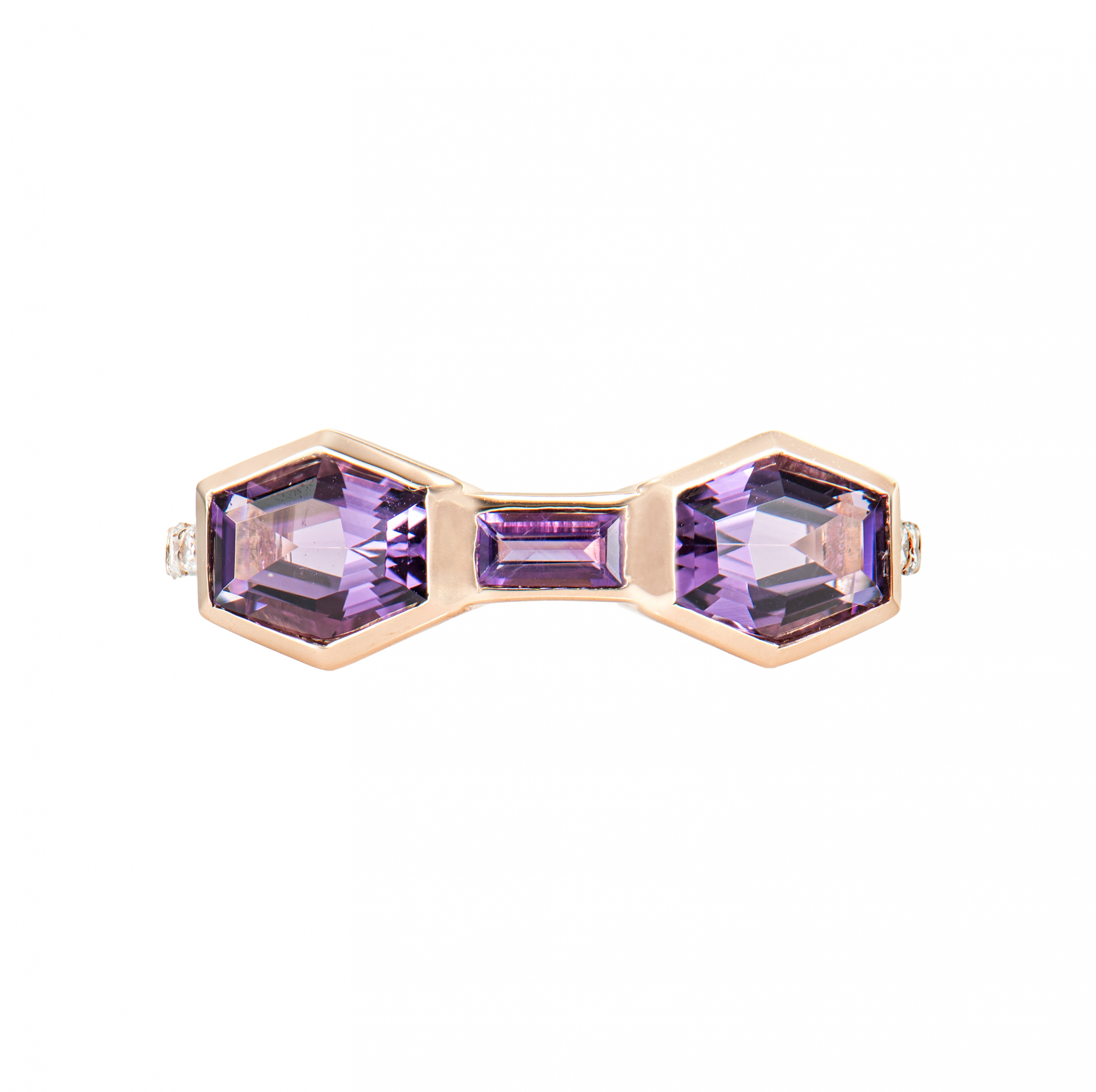 TRIPLE AMETHYST FANCY RING