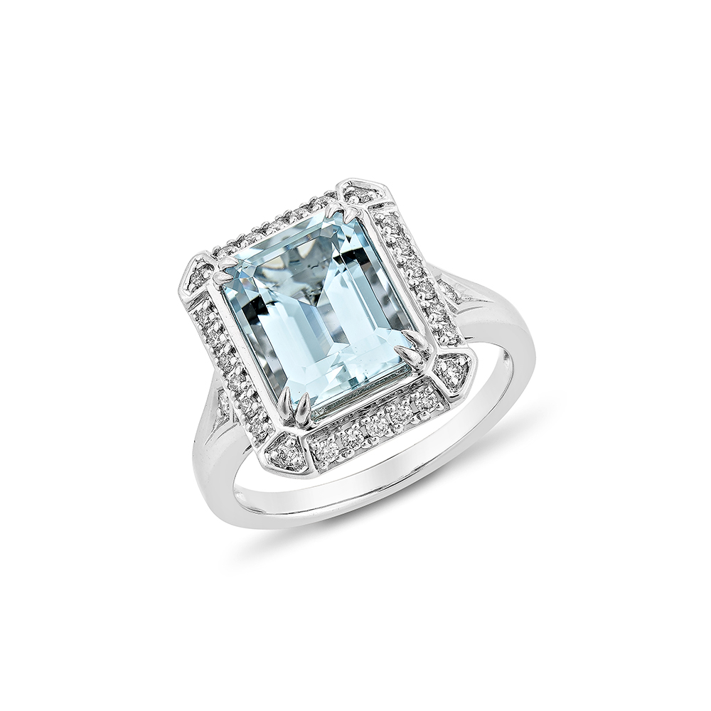 AQUAMARINE CLASSIC RING