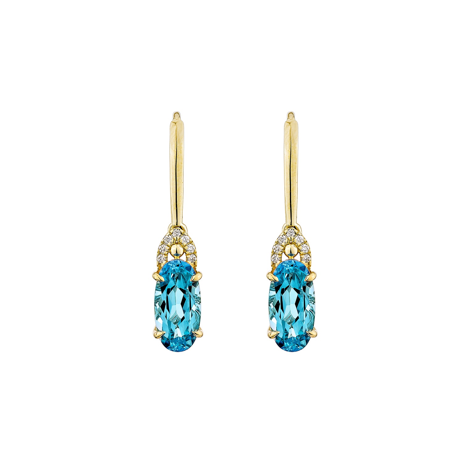 SWISS BLUE TOPAZ DROP EARRING