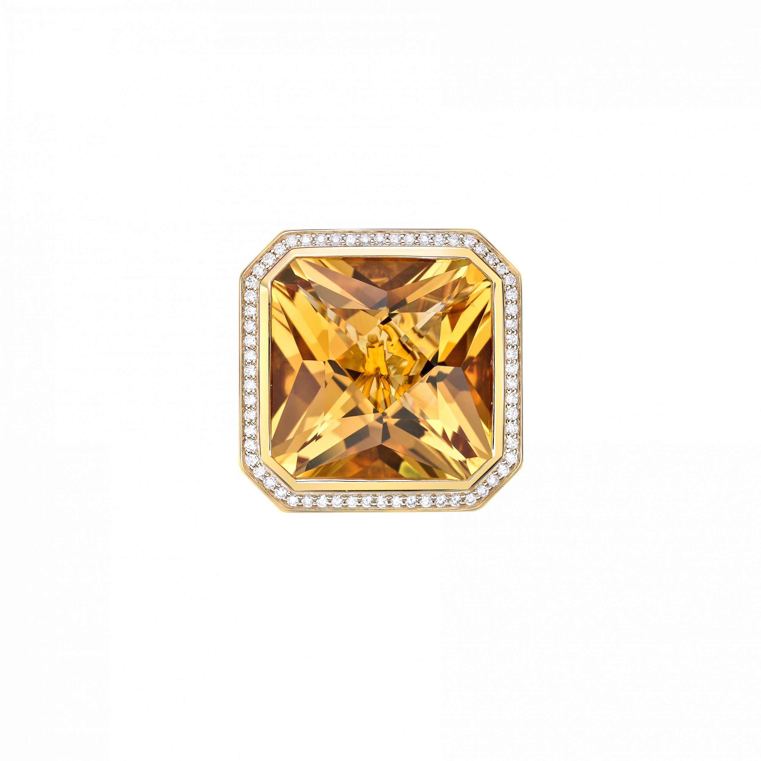HONEY QUARTZ COCKTAIL RING