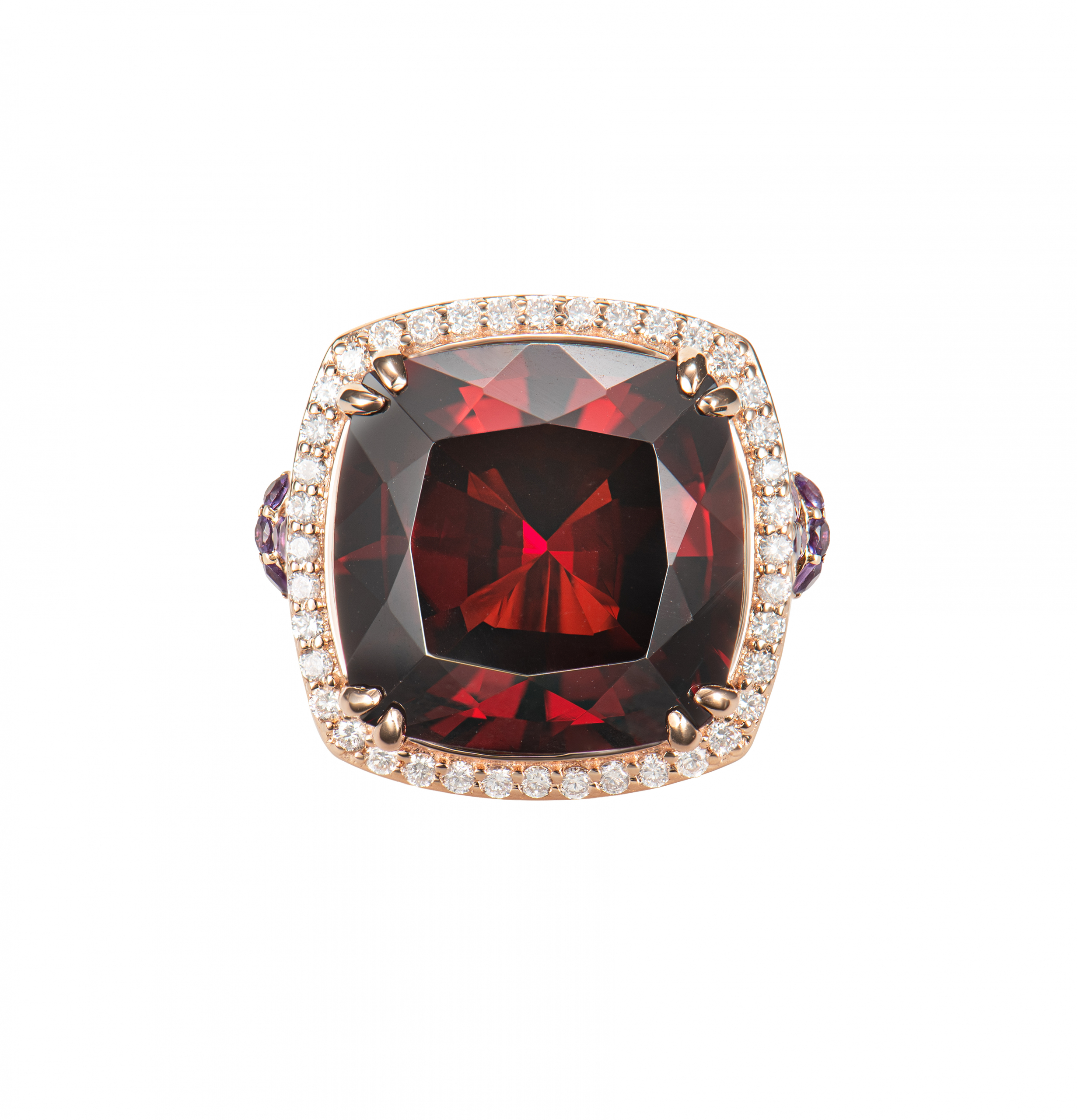 RED GARNET FANCY RING