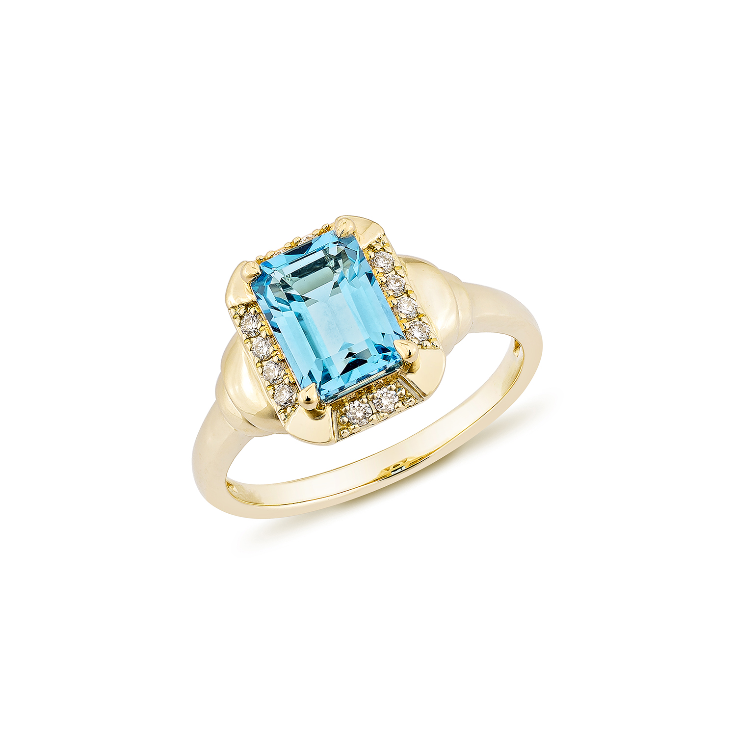 SWISS BLUE TOPAZ CLASSIC RING