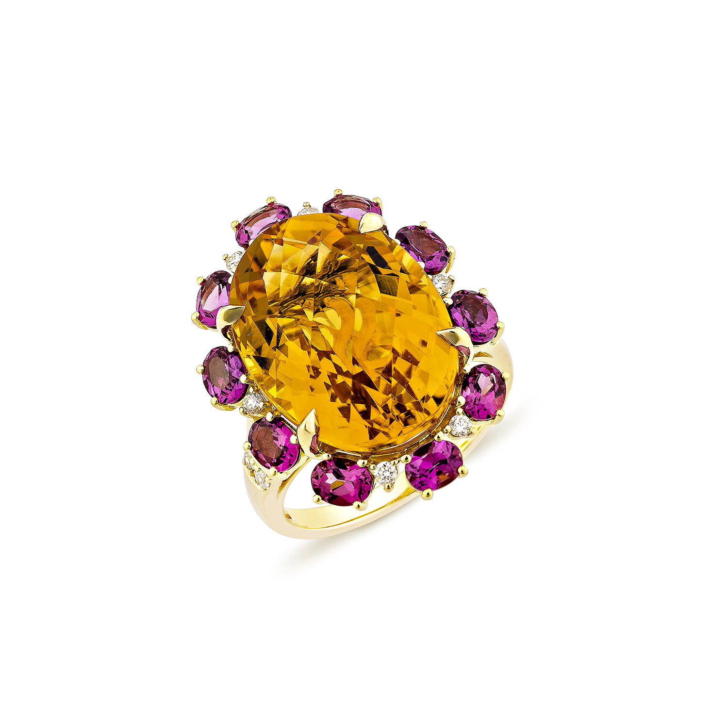 CITRINE COCKTAIL RING